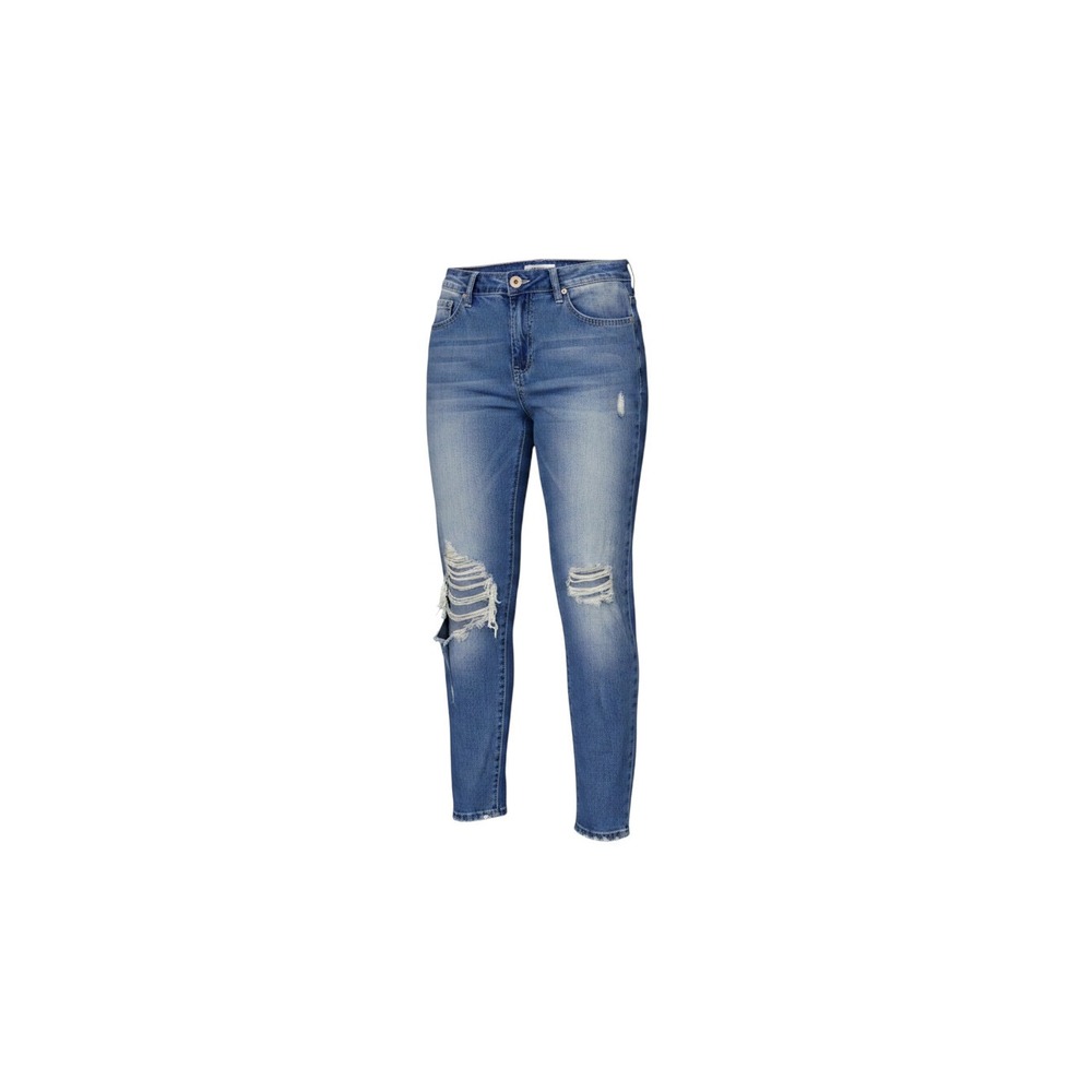 YMI Dream Jeans Womens 13 Blue Excellent Distressed Ripped Mid Rise Ankle Fit